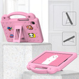 Husă pentru copii pentru Samsung Galaxy Tab A11 / A9, Cute Patterns, cu suport, roz