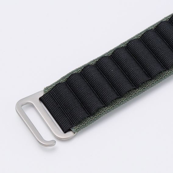 Curea din nailon pentru Apple Watch 1/2/3/4/4/5/6/6/7/8/SE/ULTRA 42/44/45/49mm, verde / negru