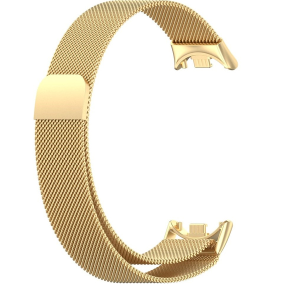 Brățară milaneză cu brățară cu carcasă pentru Xiaomi Smart Band 10 / 9 / 8, de aur