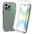Carcasă pentru iPhone 14 Pro Max, Shockproof, cu folie, transparentă