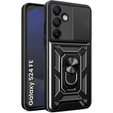Husă blindată pentru Samsung Galaxy S24 FE, CamShield Slide, negru
