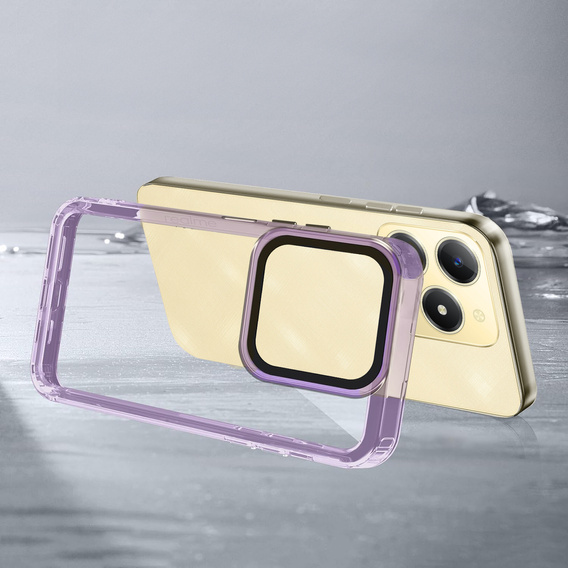 Huse pentru Realme C61, Fusion Hybrid, transparent / violet