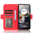 Cu clapetă pentru Motorola Moto G56 5G, Card Slot, roșu
