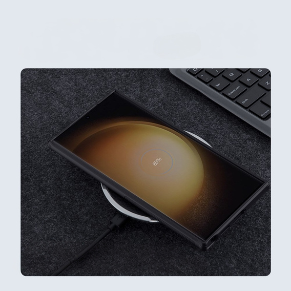 Husa NILLKIN pentru Samsung Galaxy S24 Ultra, Frosted Shield, pentru MagSafe, negru