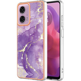 Carcasă de protecție pentru Motorola Moto G24 / G24 Power / G04, Marble Slim Case, violet închis