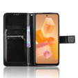 Cu clapetă pentru Infinix Hot 40i, Crazy Horse Wallet, negru