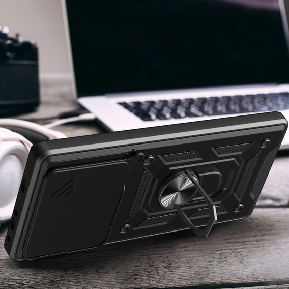 Husă blindată pentru Xiaomi 14T Pro, CamShield Slide, negru