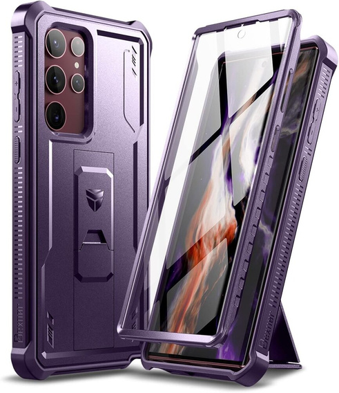Husă blindată pentru Samsung Galaxy S22 Ultra, Dexnor Full Body, violet