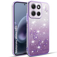 Husă pentru Motorola Moto G86 5G, Glitter Flower, violet