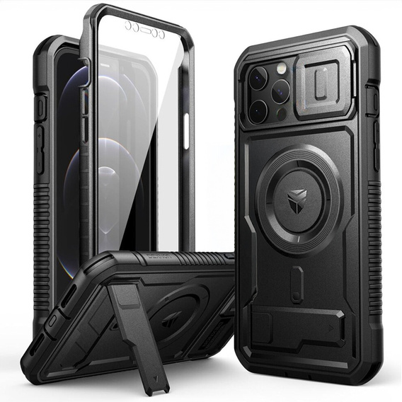 Husă blindată pentru iPhone 12 Pro Max, Dexnor CamProtect MagSafe, negru