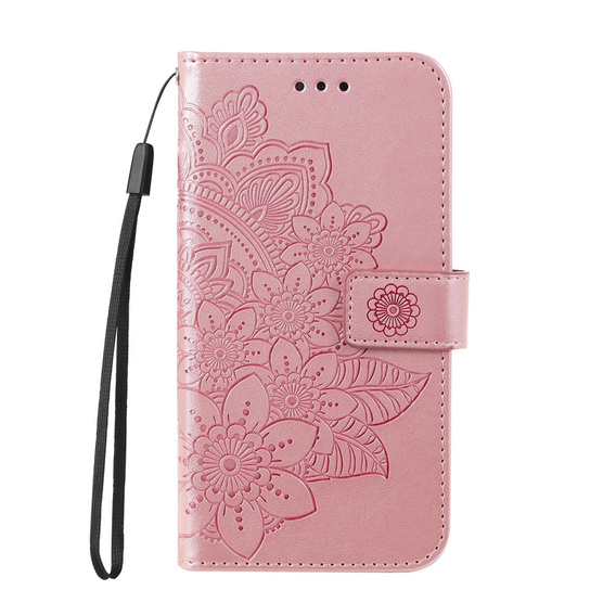 Cu clapetă pentru Samsung Galaxy A13 4G, Mandala Flower, roz