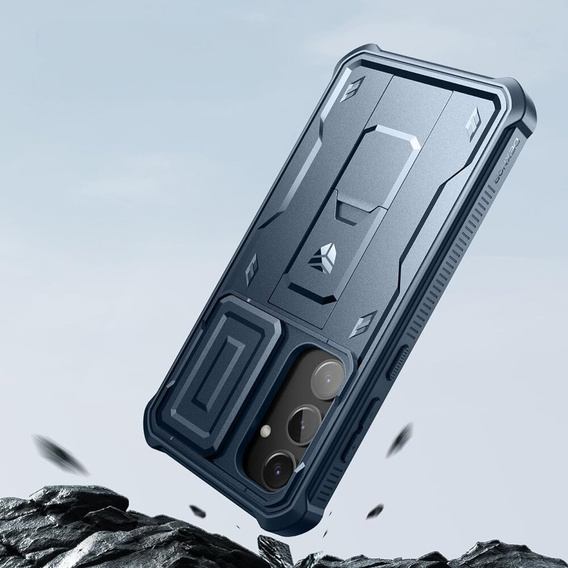 Husă blindată pentru Samsung Galaxy S24 Plus, Dexnor Full Body (Two Frames), albastru închis