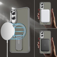 Husă pentru Samsung Galaxy S25 Edge, Kickstand Matt Case, pentru MagSafe, gri titan