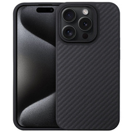Husă pentru iPhone 15 Pro Max, Aramid Fiber Cover, negru