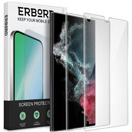 2x sticlă ceramică ERBORD Hybrid Glass pentru Samsung Galaxy S22 Ultra
