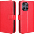 Cu clapetă pentru Motorola Edge 50 Neo / Motorola ThinkPhone 25, Crazy Horse Wallet, roșu
