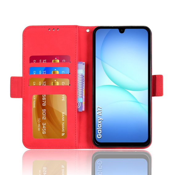 Carcasă cu clapetă pentru Oppo Reno 14F, slot pentru carduri, portofel, negru