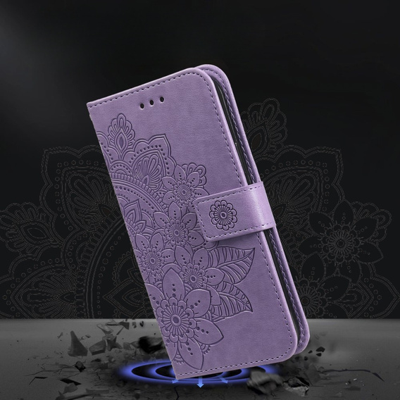 Cu clapetă pentru Samsung Galaxy A54 5G, Mandala Flower, violet