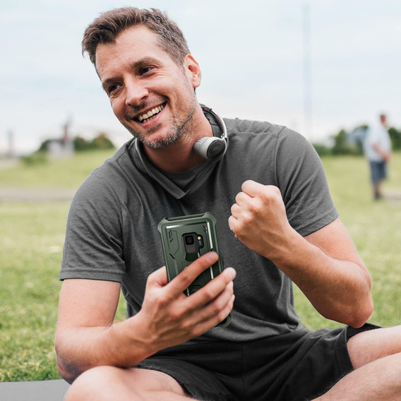 Husă blindată pentru Samsung Galaxy S9, Dexnor Full Body, verde