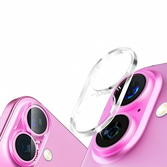 Sticlă temperată pentru camera foto pentru iPhone 16 / 16 Plus, transparentă