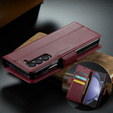 Husa cu clapetă CASEME pentru Samsung Galaxy Z Fold6 5G, Litchi Wallet, roșu