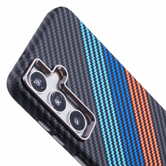 Carcasa pentru Samsung Galaxy S25+ Plus, Carbon Fiber MagSafe, albastru închis