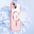 Husă pentru iPhone 13, Electro MagSafe, roz + Sticlă pentru ecran