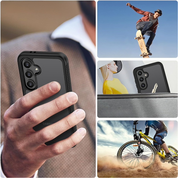 Carcasă pentru Samsung Galaxy S24 FE, Shockproof, cu folie, negru