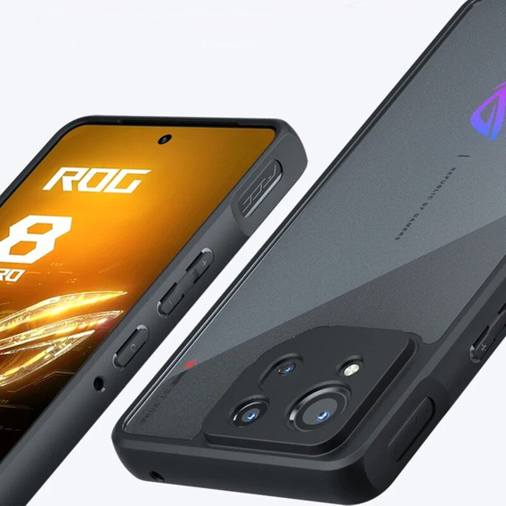 Carcasă pentru ASUS ROG Phone 8 Pro, Fusion Hybrid, cu protecție pentru camera foto, mat / negru