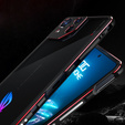 Husa pentru ASUS ROG Phone 8 Pro, Armor Bumper, cu capac pentru obiectiv, negru / roșu