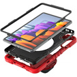 Husă blindată pentru Xiaomi Redmi Pad 2, cu suport și curea pentru umăr – roșu-negru