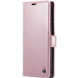 Carcasă flip CASEME pentru Samsung Galaxy Note 20 Ultra, Waxy Textured, roz