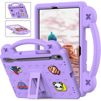 Husă pentru copii pentru Samsung Galaxy Tab S7/S8/S9, Cute Patterns, cu suport, violet