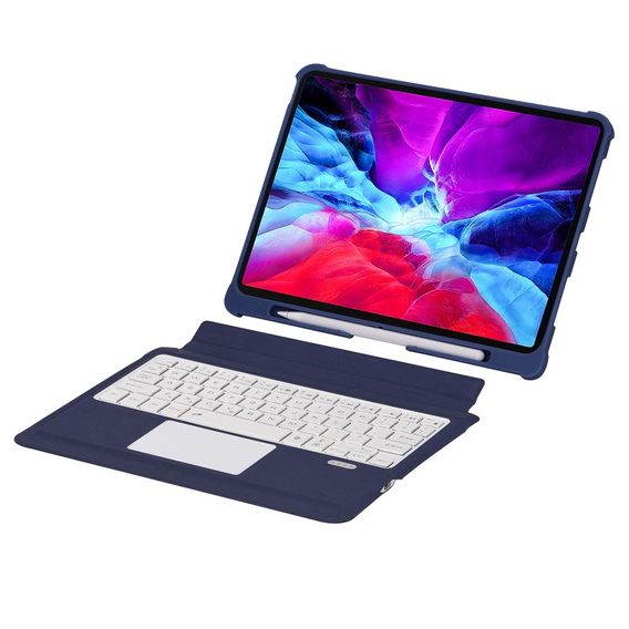 Carcasă + tastatură iPad Air 10.9 4 2020 / 5 2022, Pen Slot TouchPad, violet