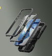 Husă blindată pentru iPhone 16, Dexnor CamProtect MagSafe, negru (Două rame)