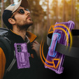 Husa pentru Samsung Galaxy S24 Ultra, Tongate MECH Series Clip, transparent / violet