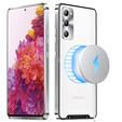 Carcasă de protecție pentru camera foto pentru Samsung Galaxy S20 FE, CamShield MagSafe, transparent / argintiu