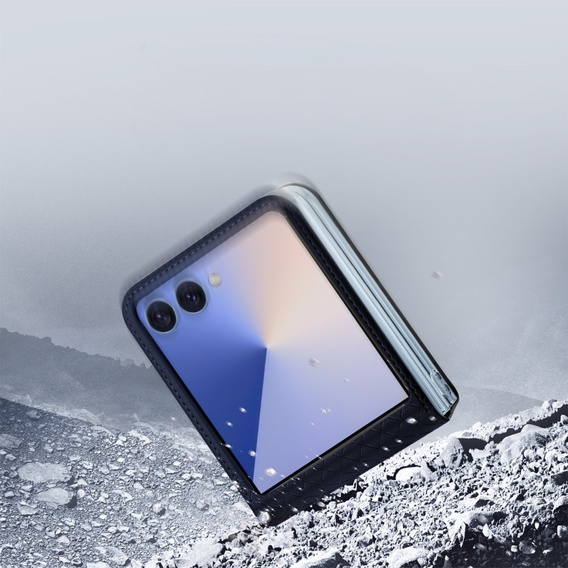 Husă Dux Ducis pentru Samsung Galaxy Z Flip7 5G, Bril, albastru