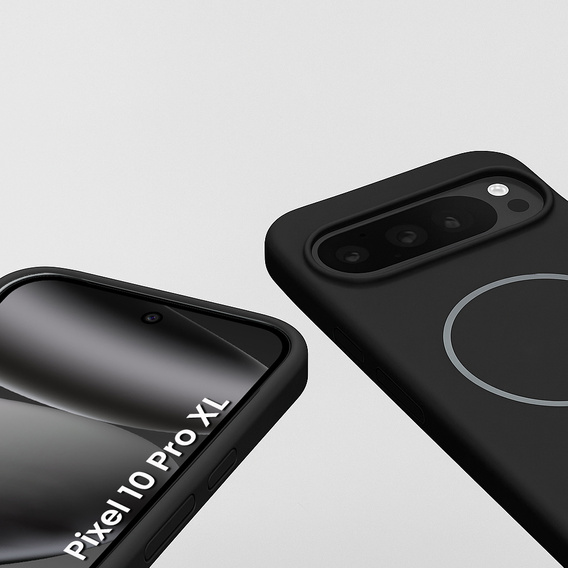 Manșon din silicon pentru Google Pixel 10 Pro XL, pentru MagSafe, negru