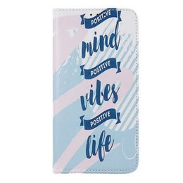 Cu clapetă pentru Huawei Y7 2019, Wallet, Positive, alb