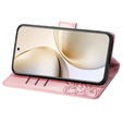 Cu clapetă pentru Realme 14 Pro 5G, Butterfly, roz rose gold