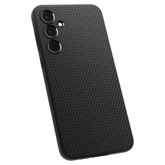 Carcasa Spigen pentru Samsung Galaxy A55 5G, Liquid Air, negru + 9H Tempered Glass
