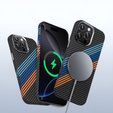 Carcasa pentru iPhone 13 Pro, Carbon Fiber MagSafe, albastru închis
