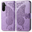 Cu clapetă pentru Samsung Galaxy A26, Butterfly, violet