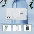 Husă pentru iPhone 16 Plus, Electro MagSafe, de argint + Sticlă pentru ecran