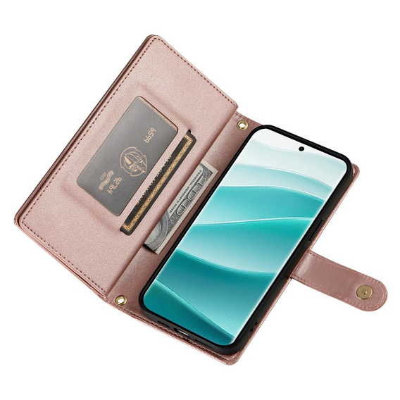 Husă flip cu buzunar cu fermoar pentru Xiaomi Redmi Note 15 Pro Plus 5G