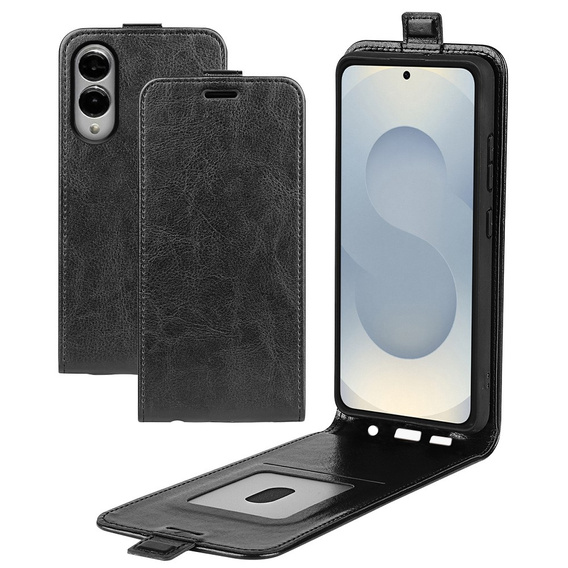 Cu clapetă pentru Samsung Galaxy S25 Edge, Flip, negru