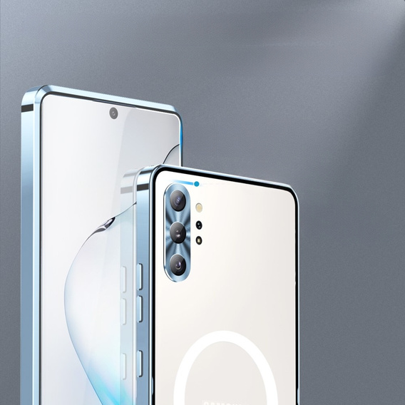 Carcasă de protecție pentru camera foto pentru Samsung Galaxy Note 10+ Plus, CamShield MagSafe, transparent / albastru