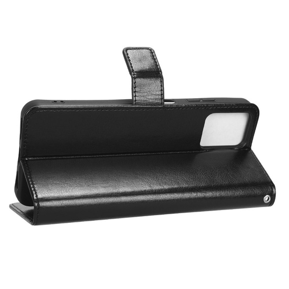 Cu clapetă pentru T Phone Pro 5G, Crazy Horse Wallet, negru