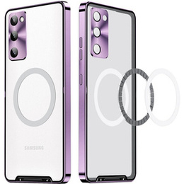 Carcasă de protecție pentru camera foto pentru Samsung Galaxy S20 FE, CamShield MagSafe, transparent / violet